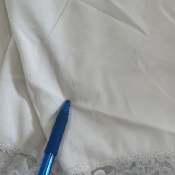 Vintage White Lace Nylon Slip Dress Nightgown Bridal Wedding Honeymoon No Tag - Picture 11 of 12